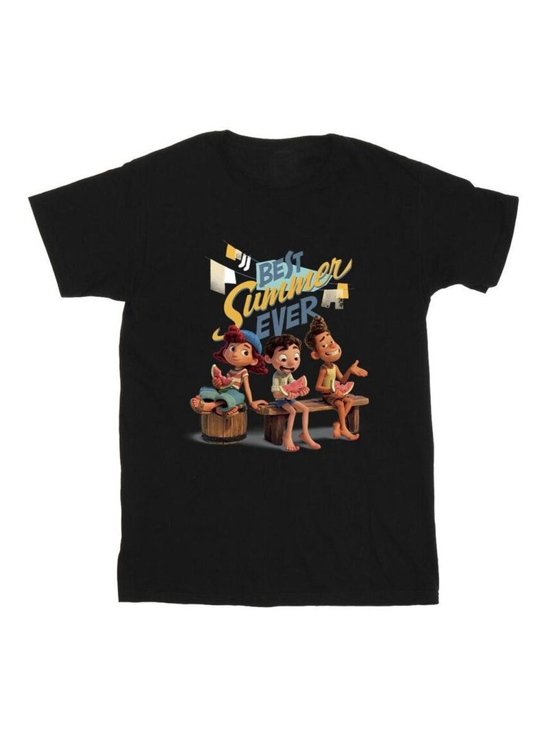 Disney - T-shirt BEST SUMMER EVER Noir - Kiabi