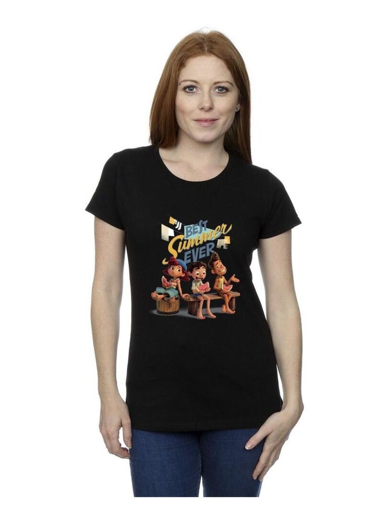 Disney - T-shirt BEST SUMMER EVER Noir - Kiabi
