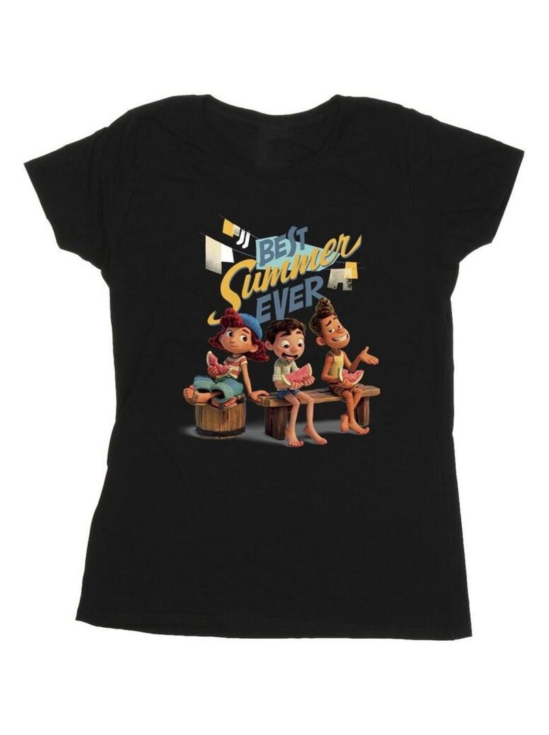 Disney - T-shirt BEST SUMMER EVER Noir - Kiabi