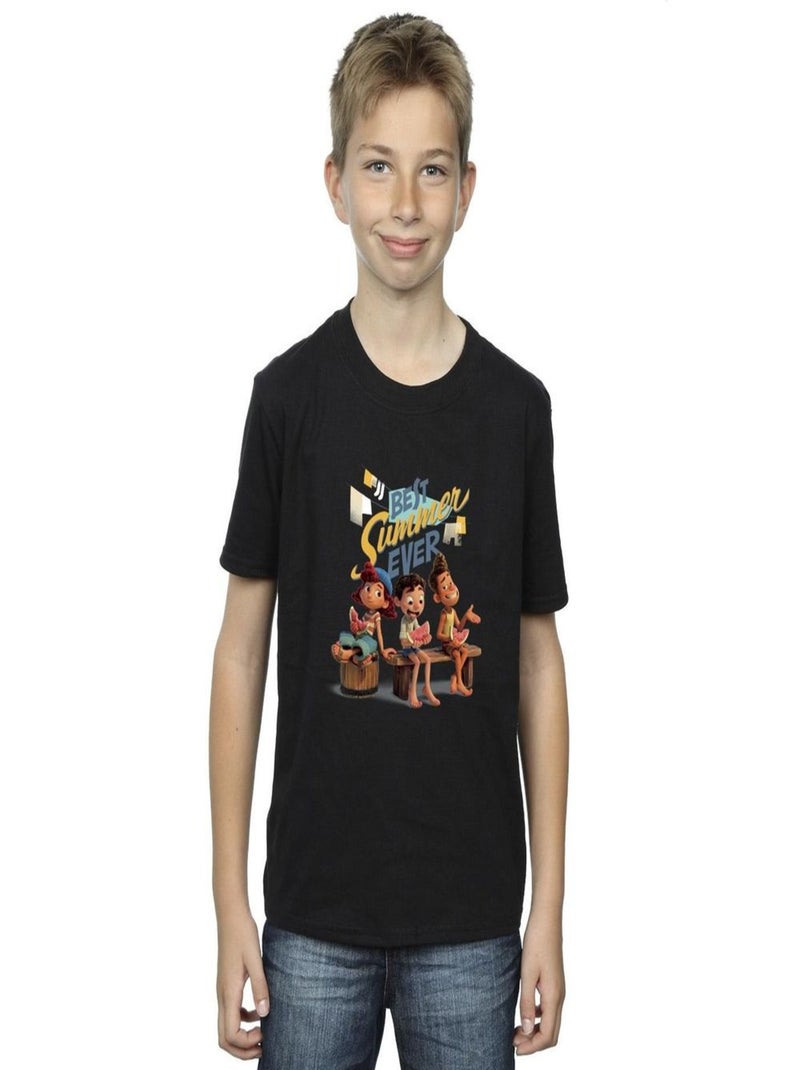 Disney - T-shirt BEST SUMMER EVER Noir - Kiabi