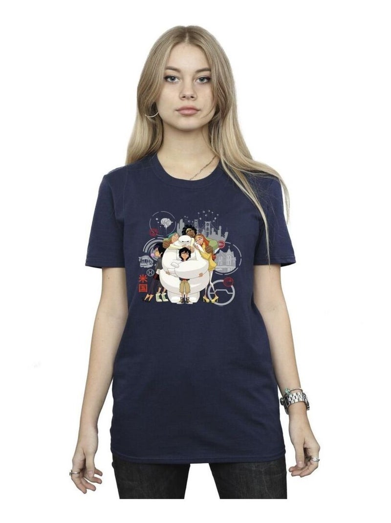 Disney - T-shirt BIG HERO Bleu marine - Kiabi