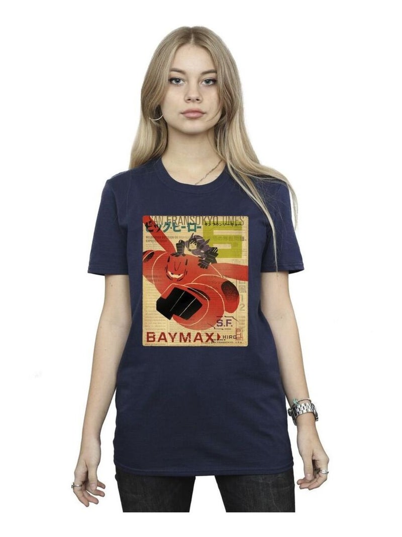 Disney - T-shirt BIG HERO Bleu marine - Kiabi