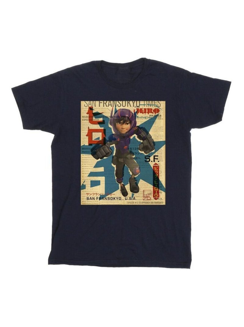 Disney - T-shirt BIG HERO Bleu marine - Kiabi