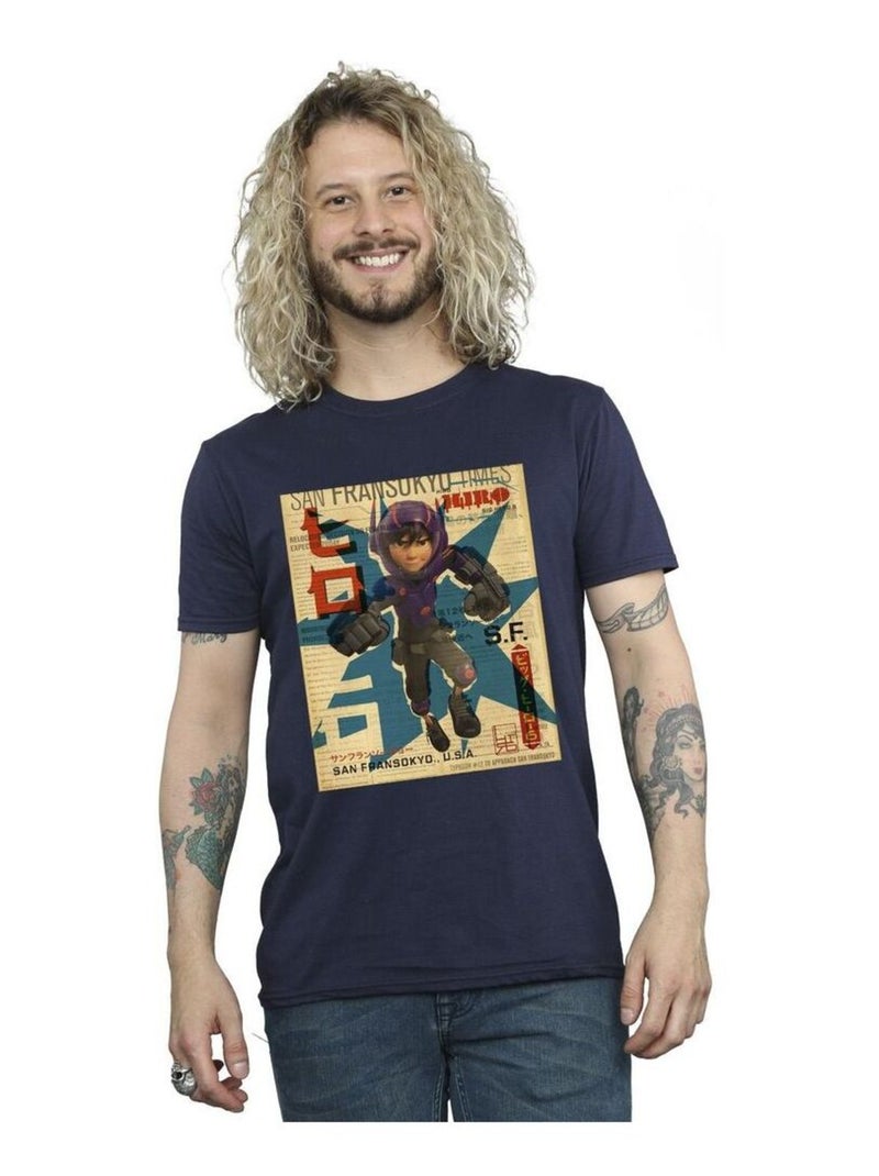 Disney - T-shirt BIG HERO Bleu marine - Kiabi