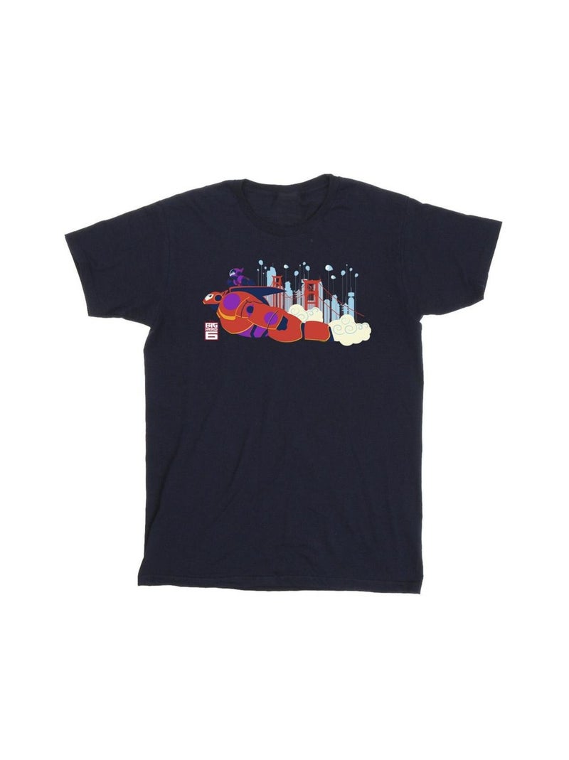 Disney - T-shirt BIG HERO Bleu marine - Kiabi
