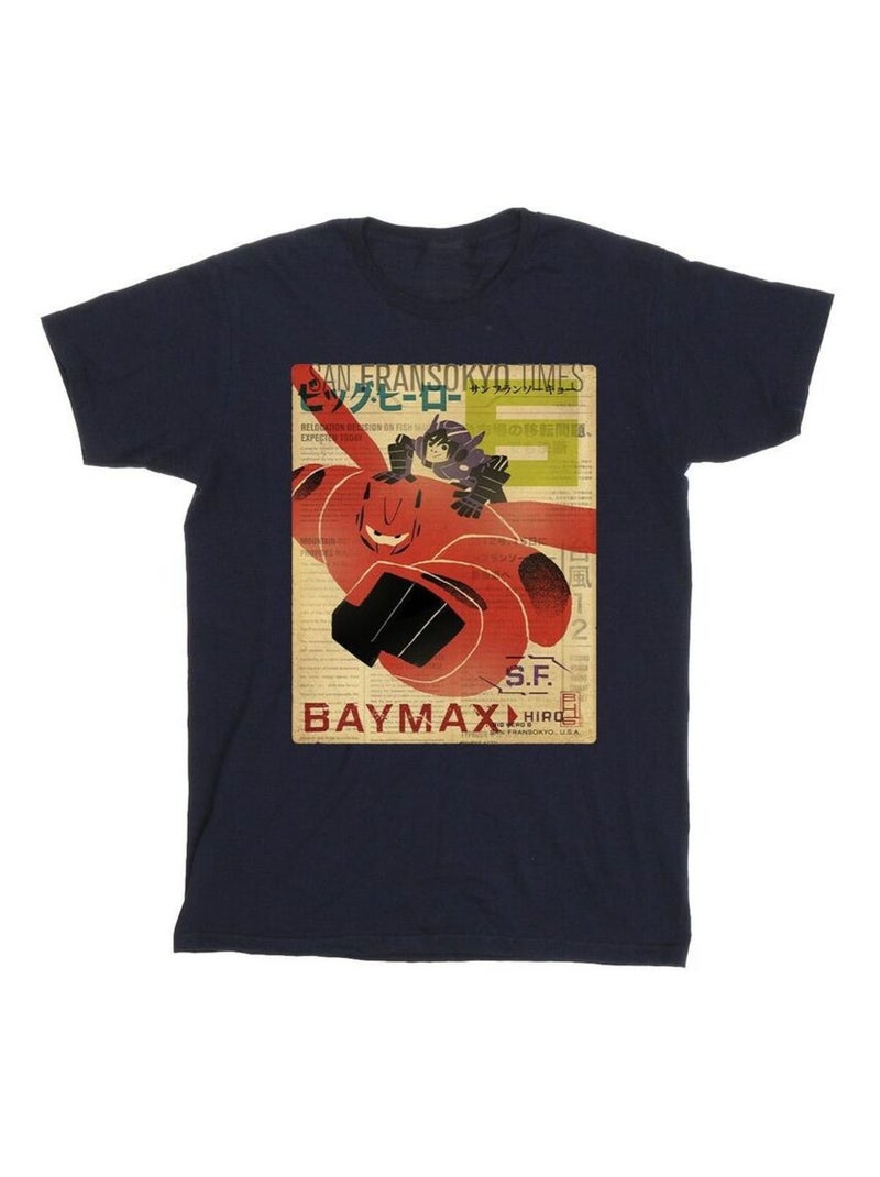 Disney - T-shirt BIG HERO Bleu marine - Kiabi