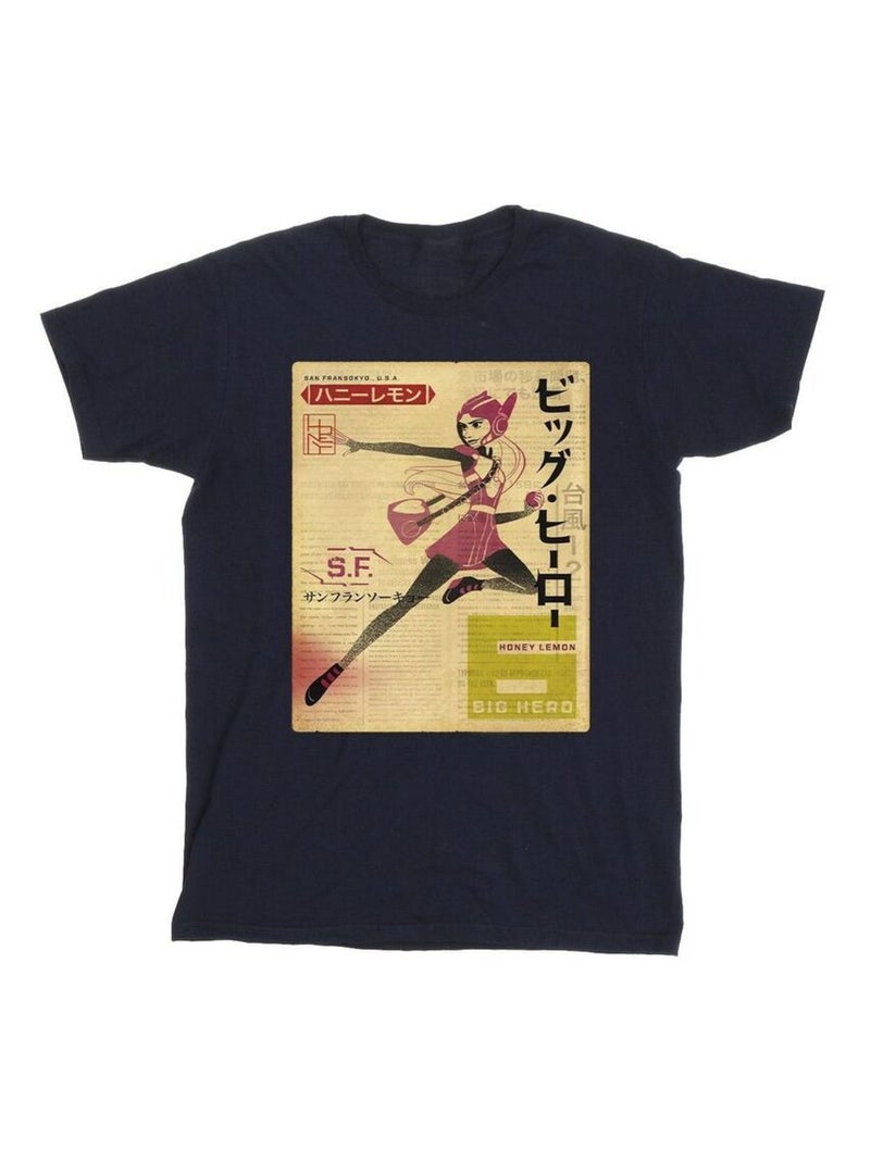 Disney - T-shirt BIG HERO Bleu marine - Kiabi