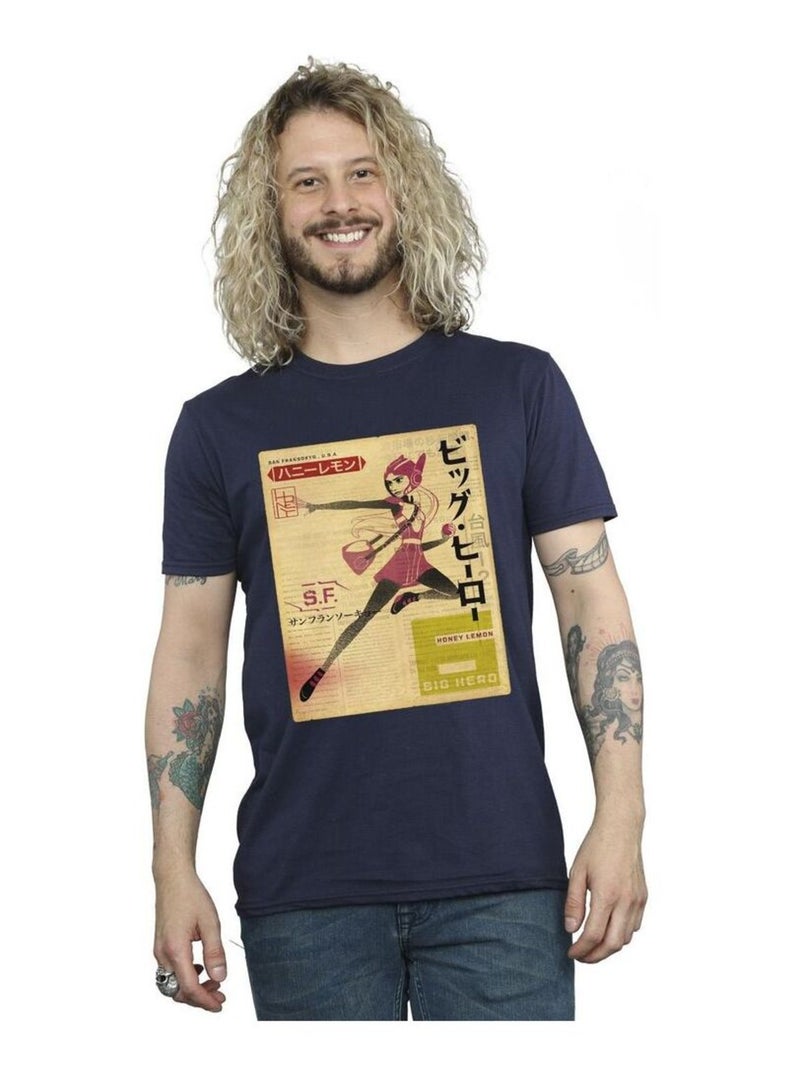 Disney - T-shirt BIG HERO Bleu marine - Kiabi