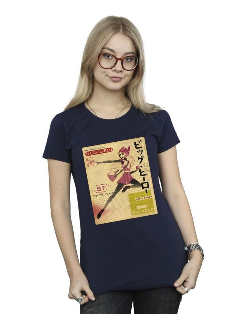 Disney - T-shirt BIG HERO Bleu marine - Kiabi