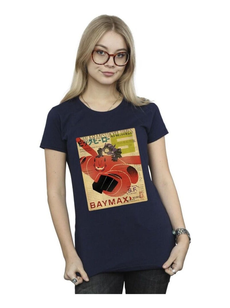 Disney - T-shirt BIG HERO Bleu marine - Kiabi
