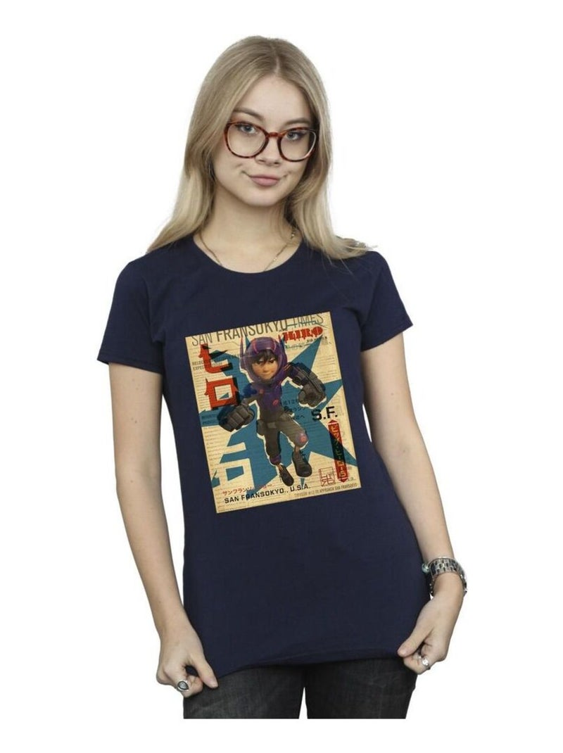 Disney - T-shirt BIG HERO Bleu marine - Kiabi