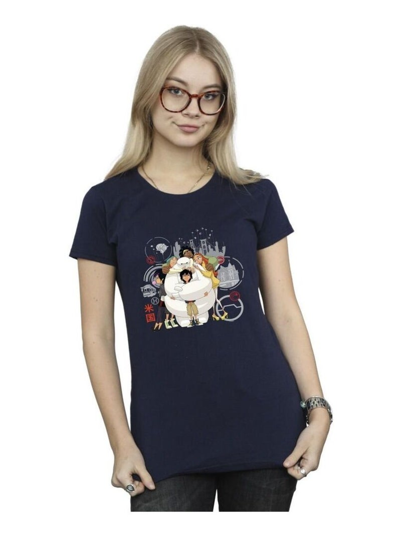Disney - T-shirt BIG HERO Bleu marine - Kiabi