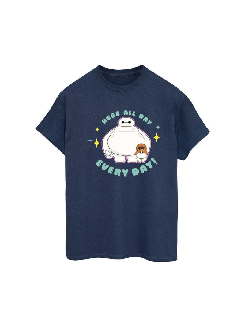 Disney - T-shirt BIG HERO EVERYDAY Bleu marine - Kiabi
