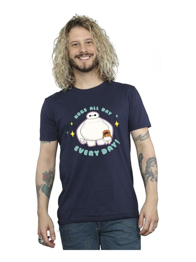 Disney - T-shirt BIG HERO EVERYDAY Bleu marine - Kiabi