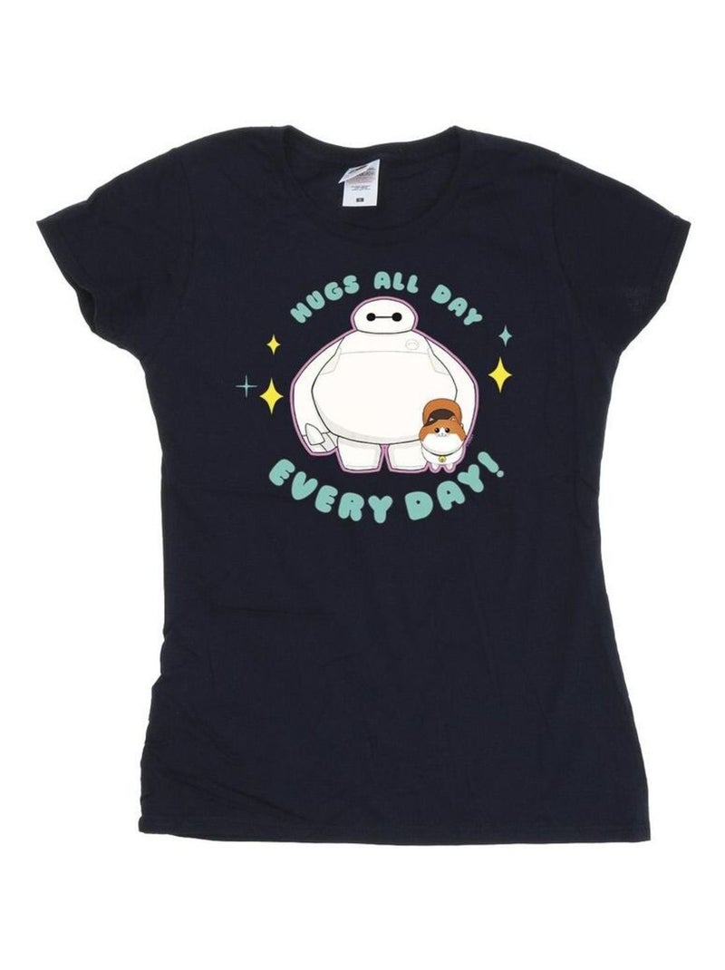 Disney - T-shirt BIG HERO EVERYDAY Bleu marine - Kiabi