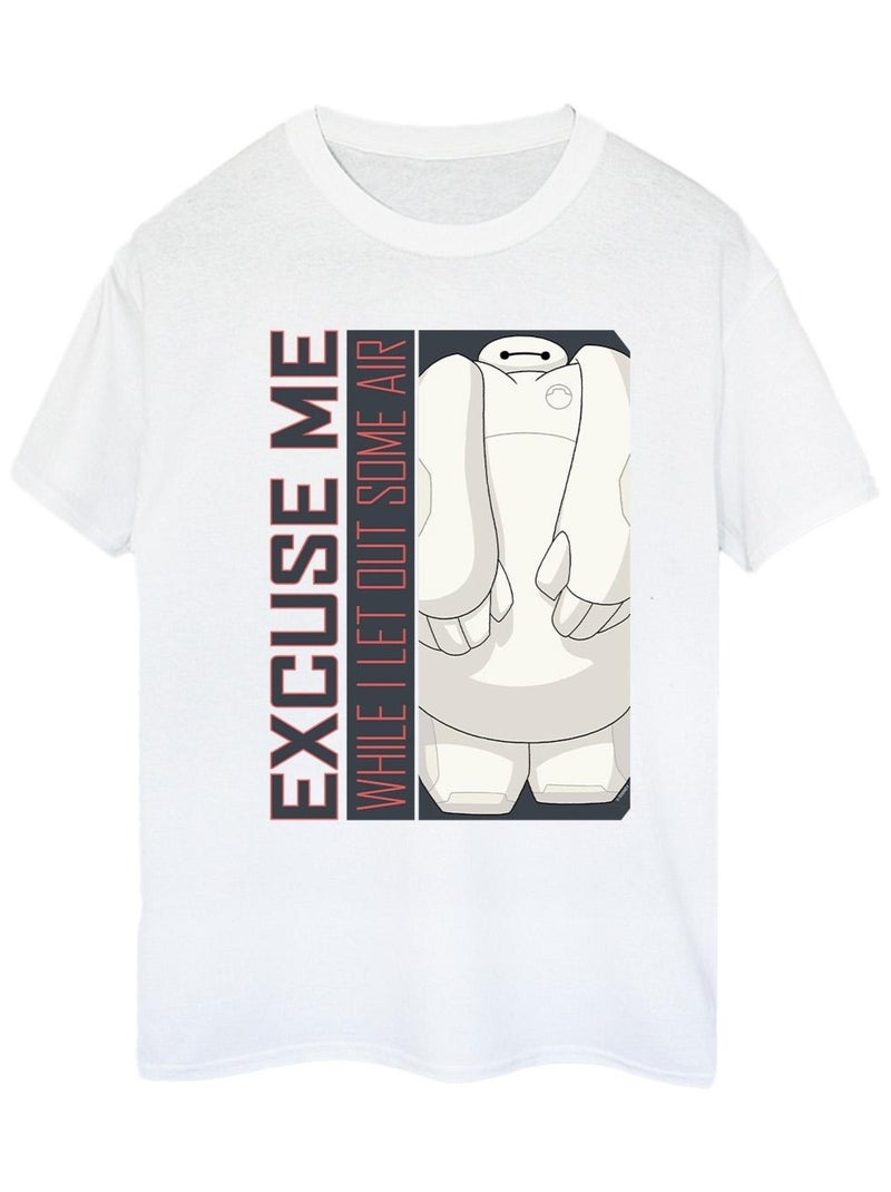 Disney - T-shirt BIG HERO EXCUSE ME SOME AIR Blanc - Kiabi