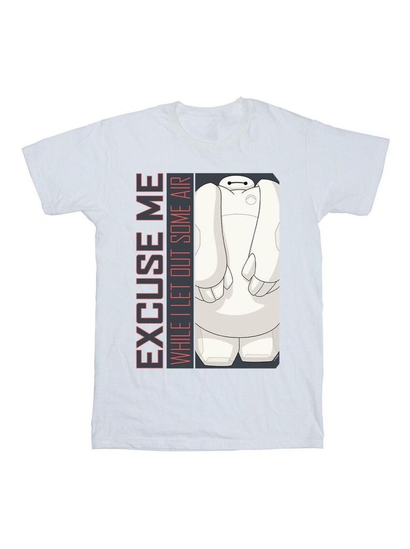 Disney - T-shirt BIG HERO EXCUSE ME SOME AIR Blanc - Kiabi
