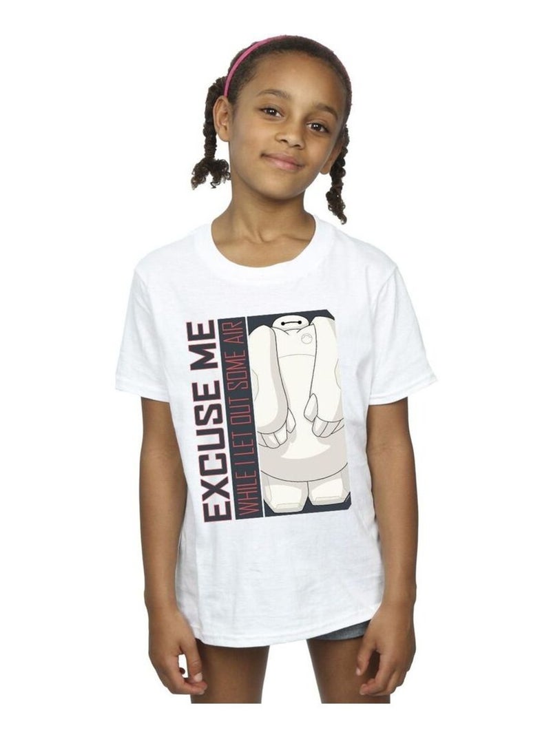 Disney - T-shirt BIG HERO EXCUSE ME SOME AIR Blanc - Kiabi