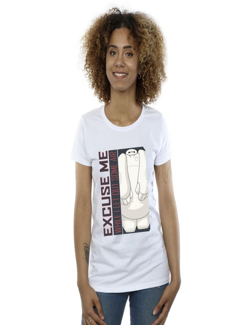 Disney - T-shirt BIG HERO EXCUSE ME SOME AIR Blanc - Kiabi