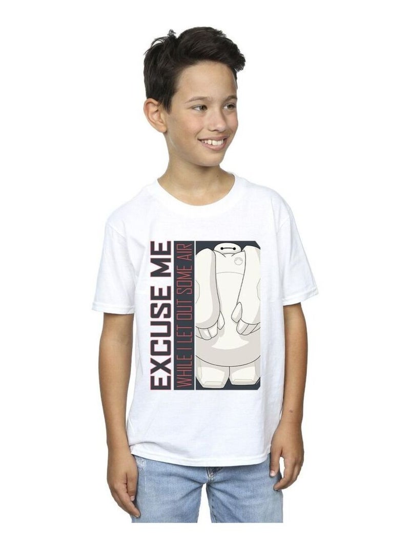 Disney - T-shirt BIG HERO EXCUSE ME SOME AIR Blanc - Kiabi
