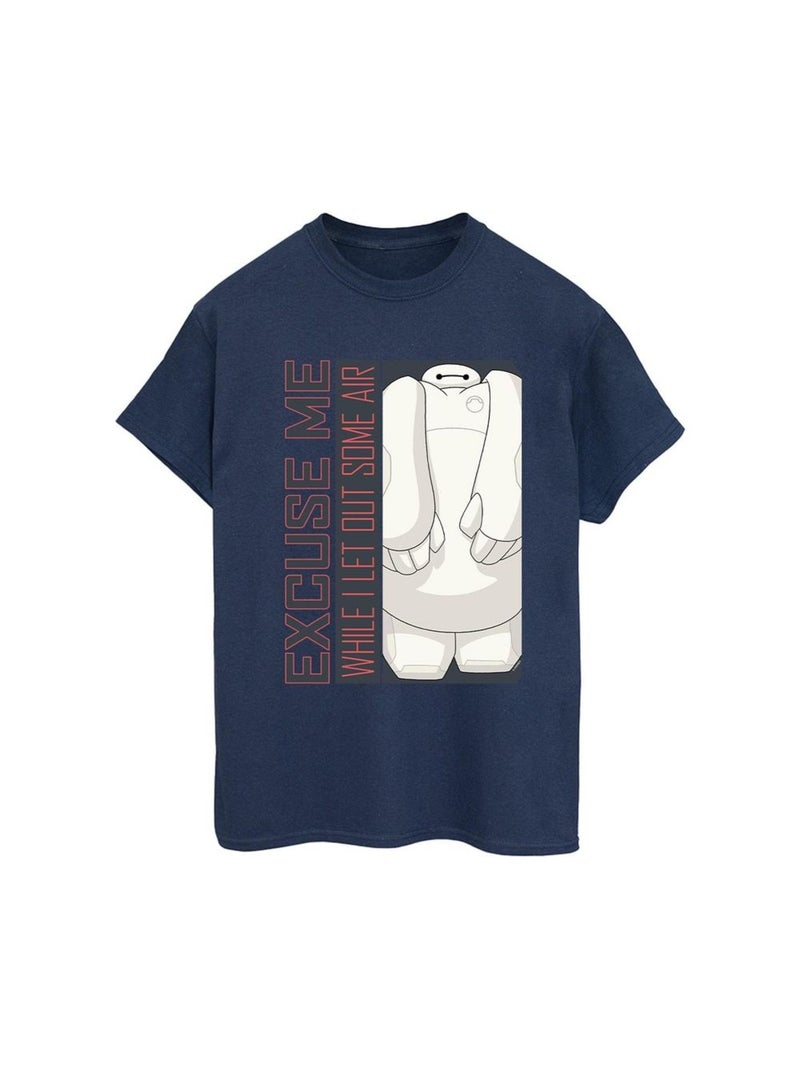 Disney - T-shirt BIG HERO EXCUSE ME SOME AIR Bleu marine - Kiabi