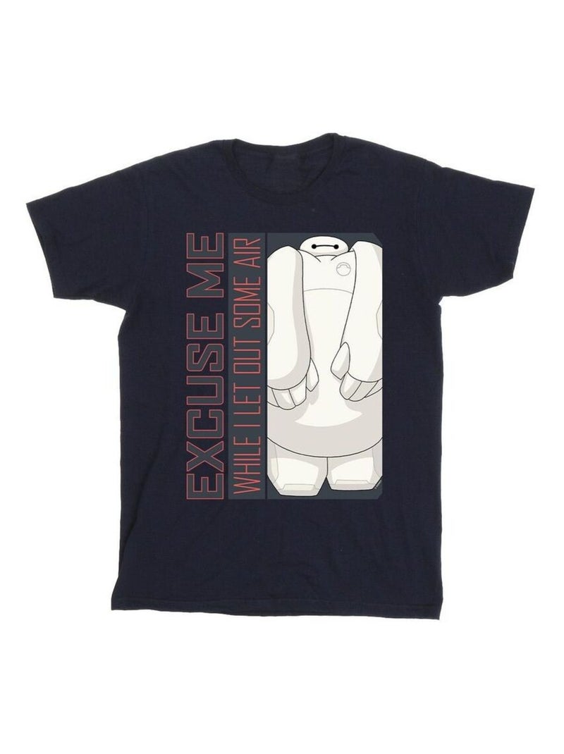 Disney - T-shirt BIG HERO EXCUSE ME SOME AIR Bleu marine - Kiabi
