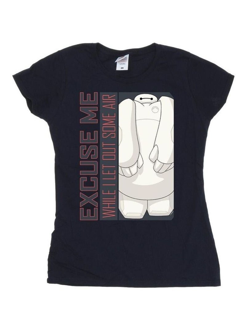 Disney - T-shirt BIG HERO EXCUSE ME SOME AIR Bleu marine - Kiabi