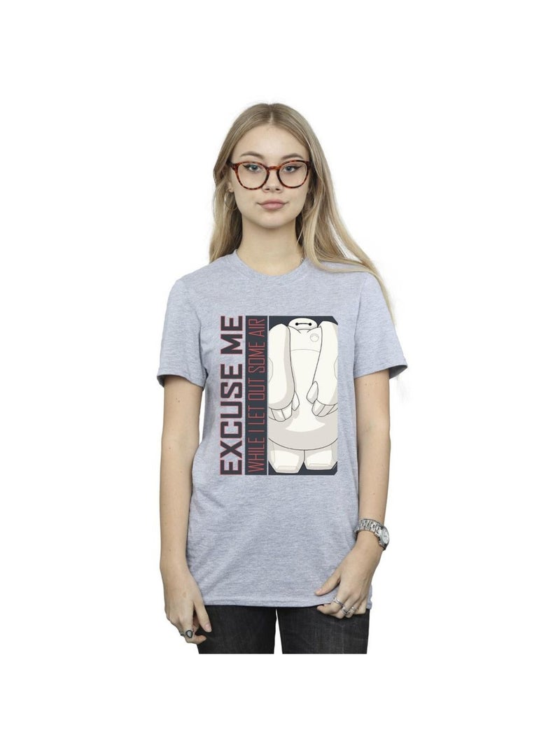 Disney - T-shirt BIG HERO EXCUSE ME SOME AIR Gris chiné - Kiabi