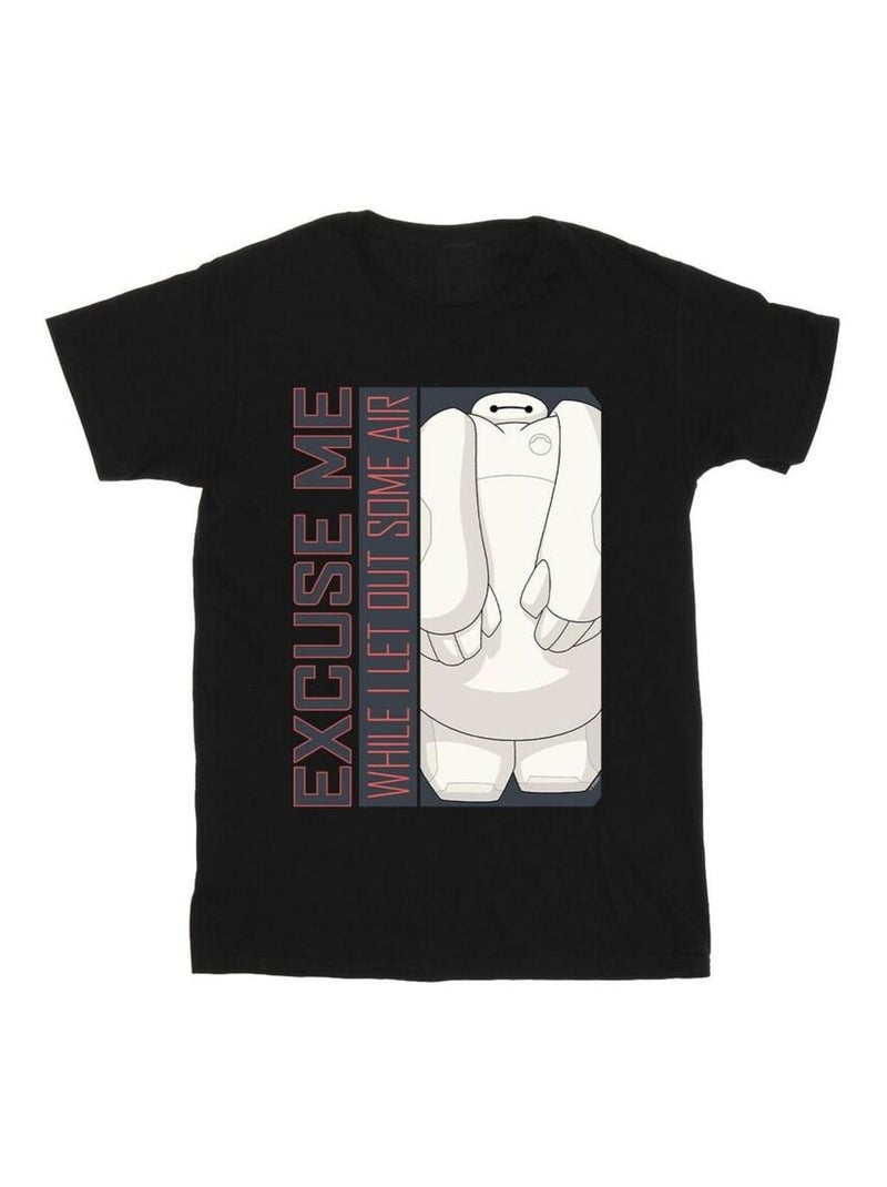 Disney - T-shirt BIG HERO EXCUSE ME SOME AIR Noir - Kiabi