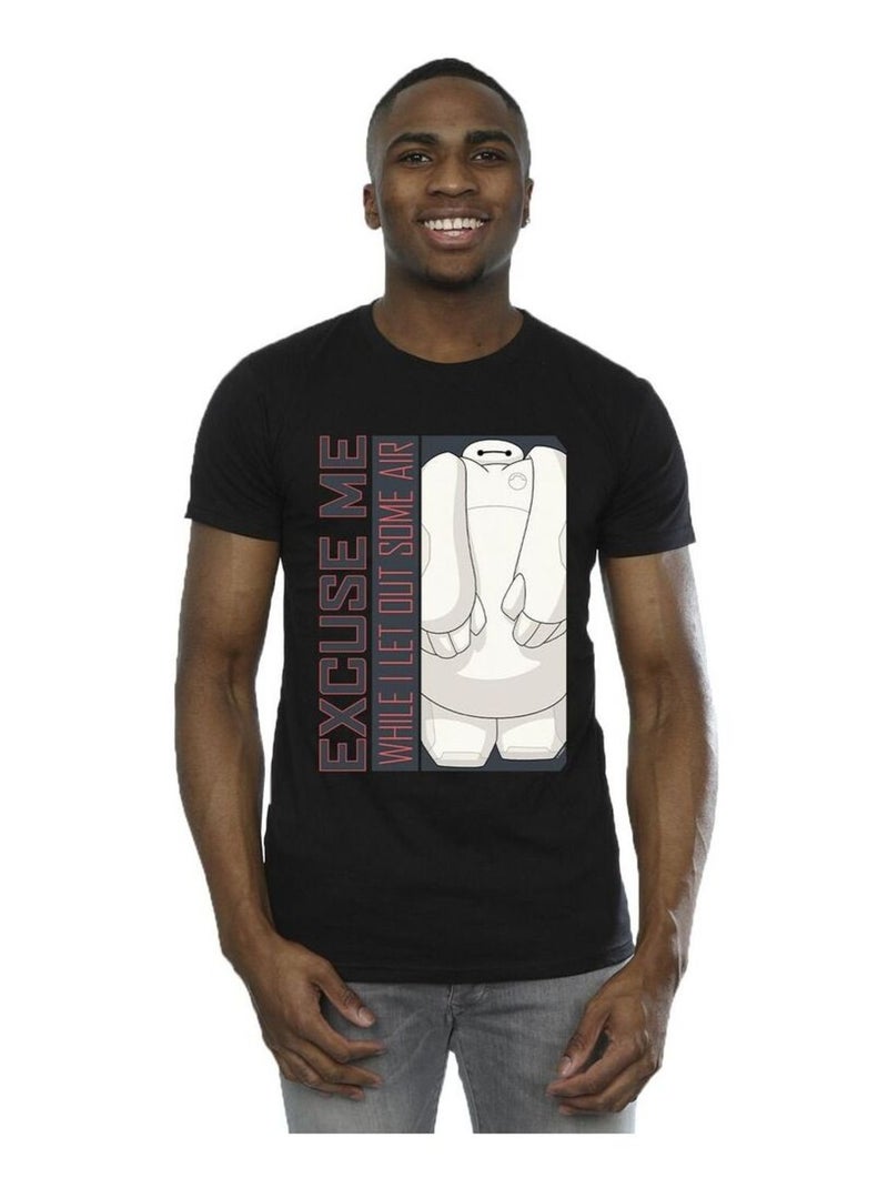 Disney - T-shirt BIG HERO EXCUSE ME SOME AIR Noir - Kiabi