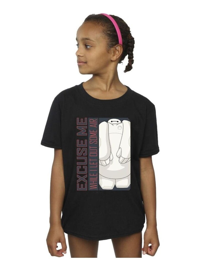 Disney - T-shirt BIG HERO EXCUSE ME SOME AIR Noir - Kiabi