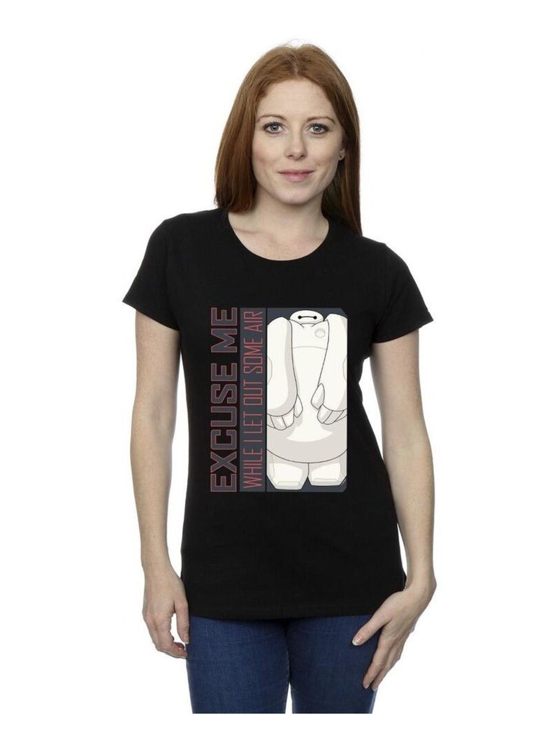 Disney - T-shirt BIG HERO EXCUSE ME SOME AIR Noir - Kiabi