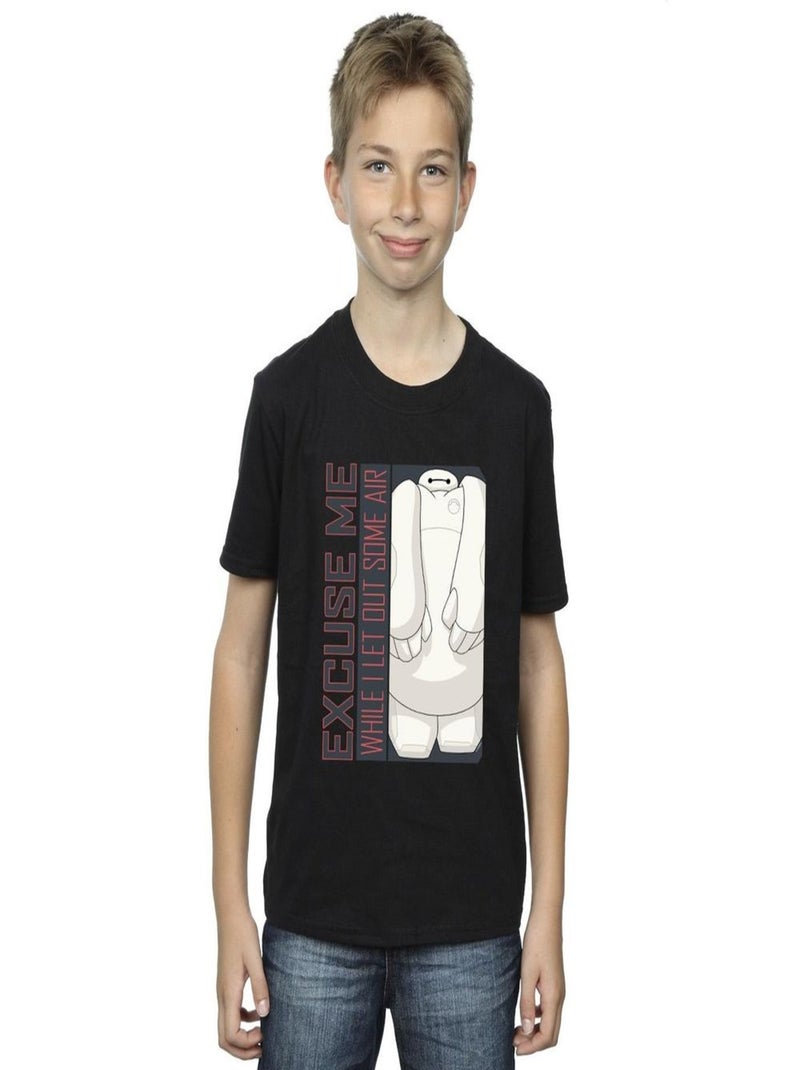 Disney - T-shirt BIG HERO EXCUSE ME SOME AIR Noir - Kiabi
