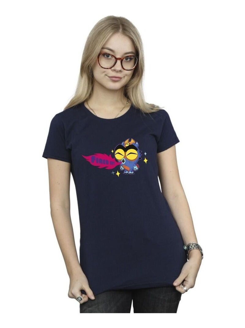 Disney - T-shirt BIG HERO FIRED UP Bleu marine - Kiabi