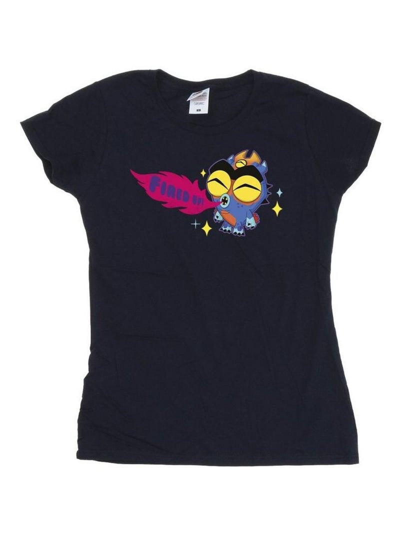 Disney - T-shirt BIG HERO FIRED UP Bleu marine - Kiabi