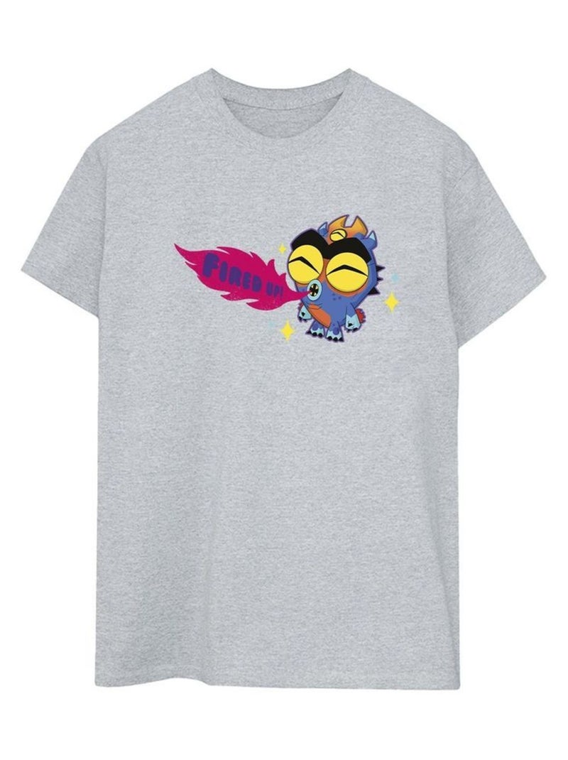 Disney - T-shirt BIG HERO FIRED UP Gris chiné - Kiabi
