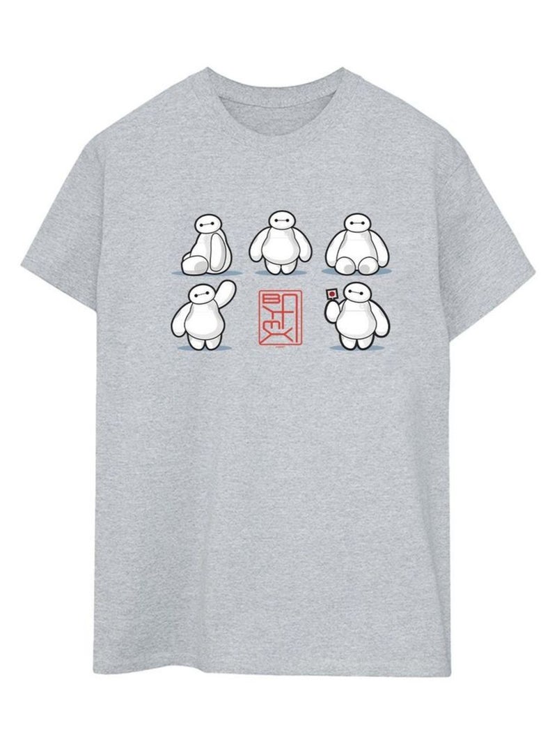 Disney - T-shirt BIG HERO Gris chiné - Kiabi