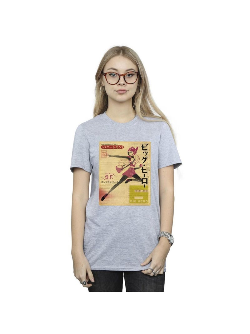 Disney - T-shirt BIG HERO Gris chiné - Kiabi