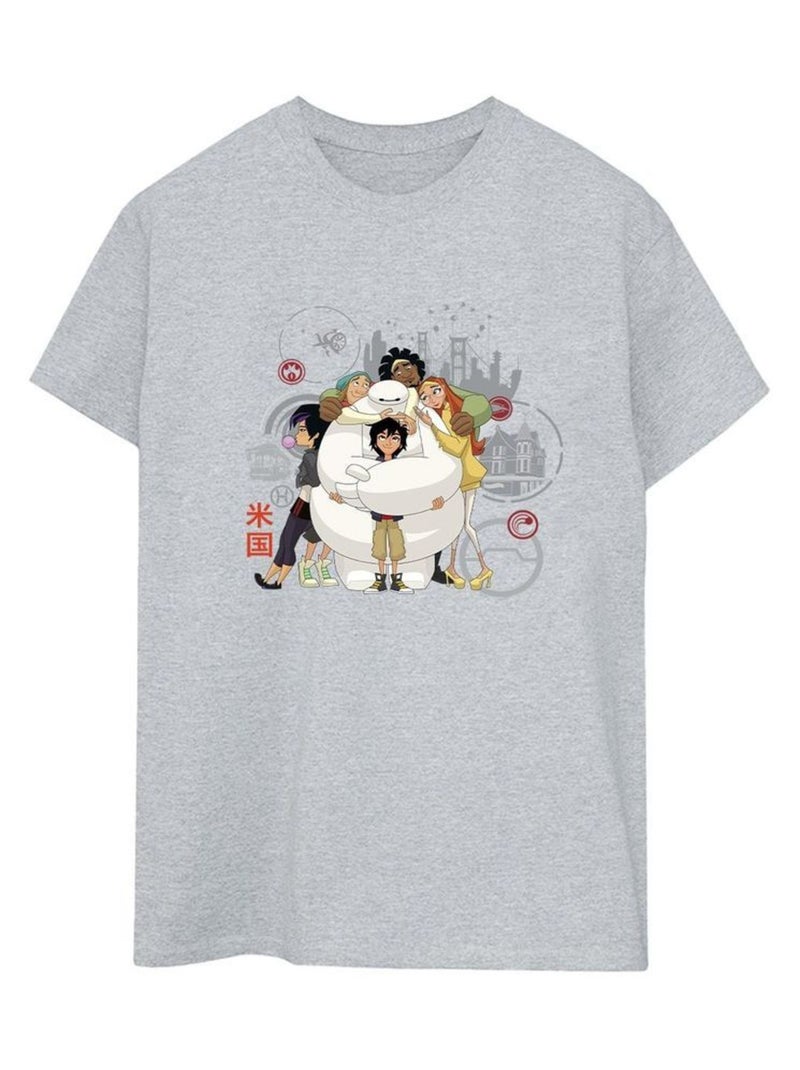 Disney - T-shirt BIG HERO Gris chiné - Kiabi