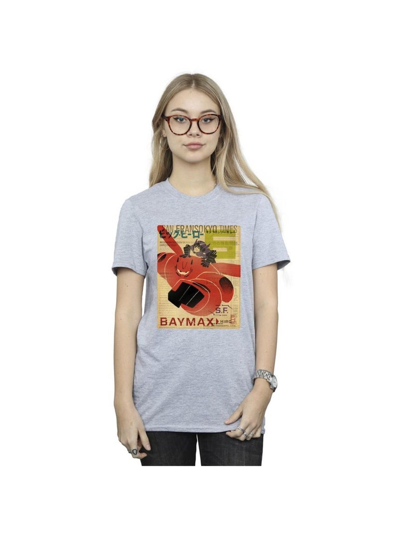 Disney - T-shirt BIG HERO Gris chiné - Kiabi