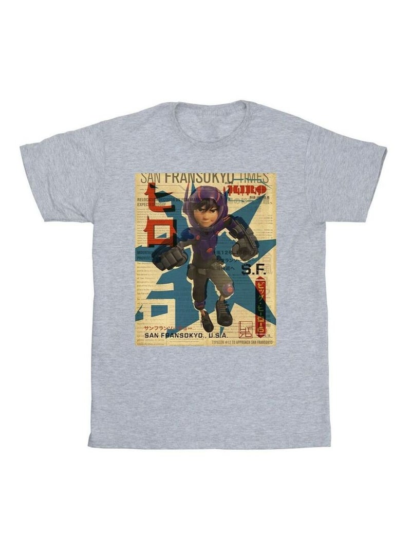 Disney - T-shirt BIG HERO Gris chiné - Kiabi