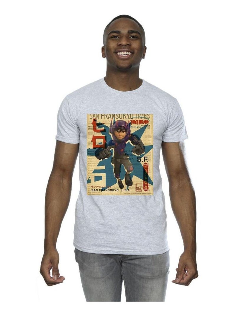 Disney - T-shirt BIG HERO Gris chiné - Kiabi