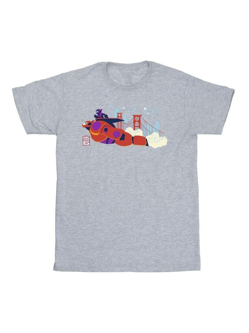 Disney - T-shirt BIG HERO Gris chiné - Kiabi