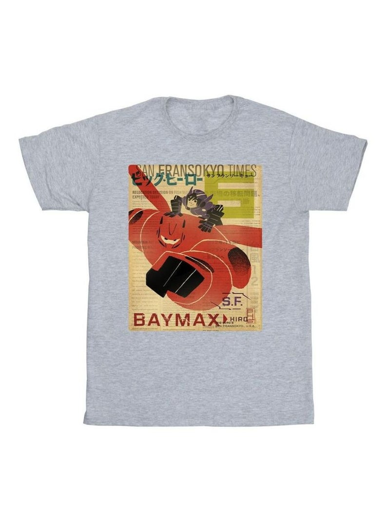 Disney - T-shirt BIG HERO Gris chiné - Kiabi