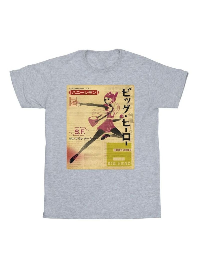 Disney - T-shirt BIG HERO Gris chiné - Kiabi