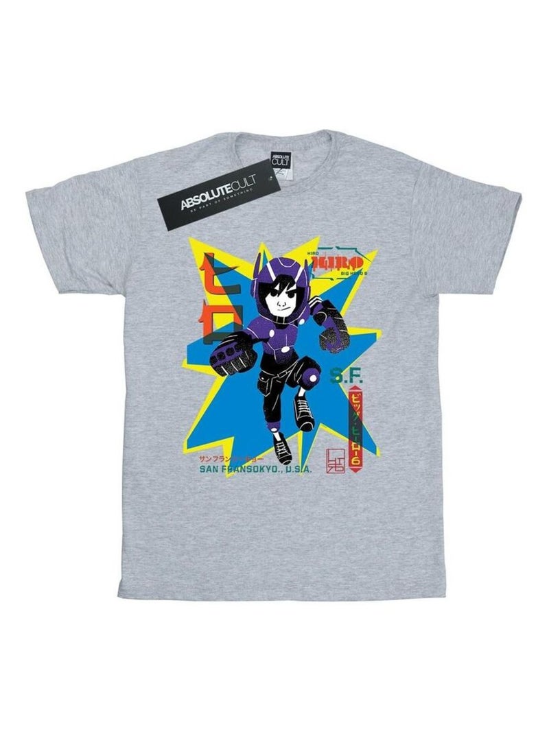 Disney - T-shirt BIG HERO Gris chiné - Kiabi