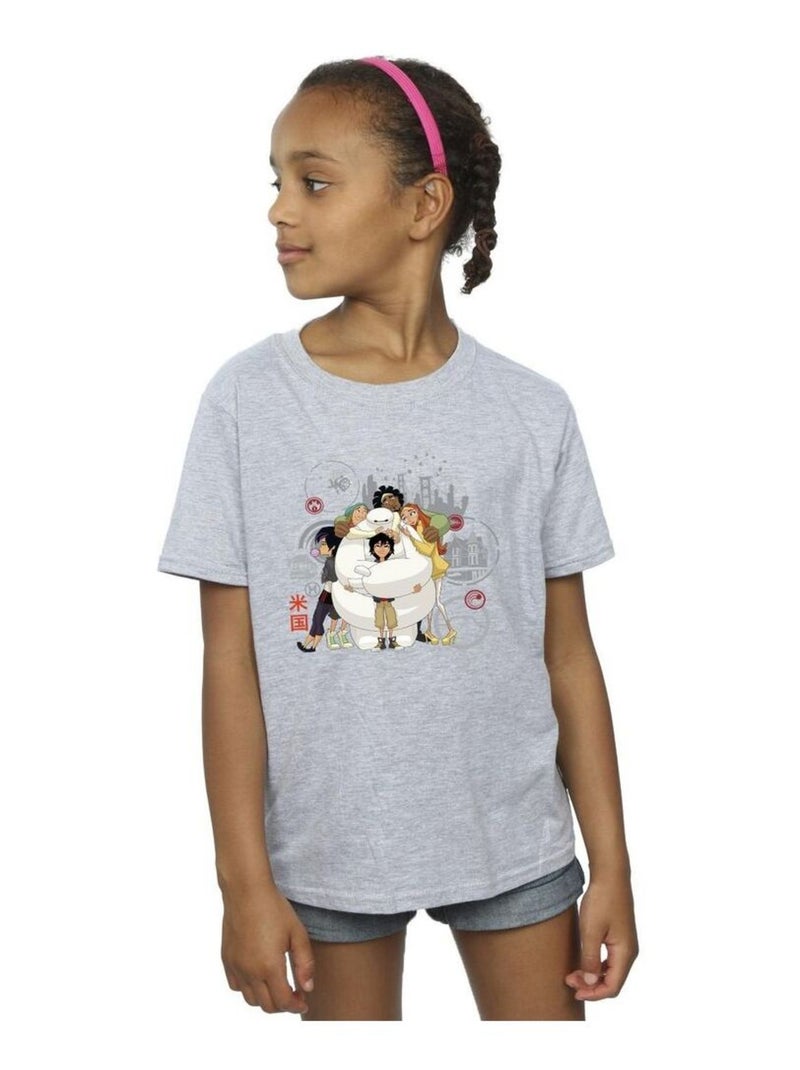 Disney - T-shirt BIG HERO Gris chiné - Kiabi