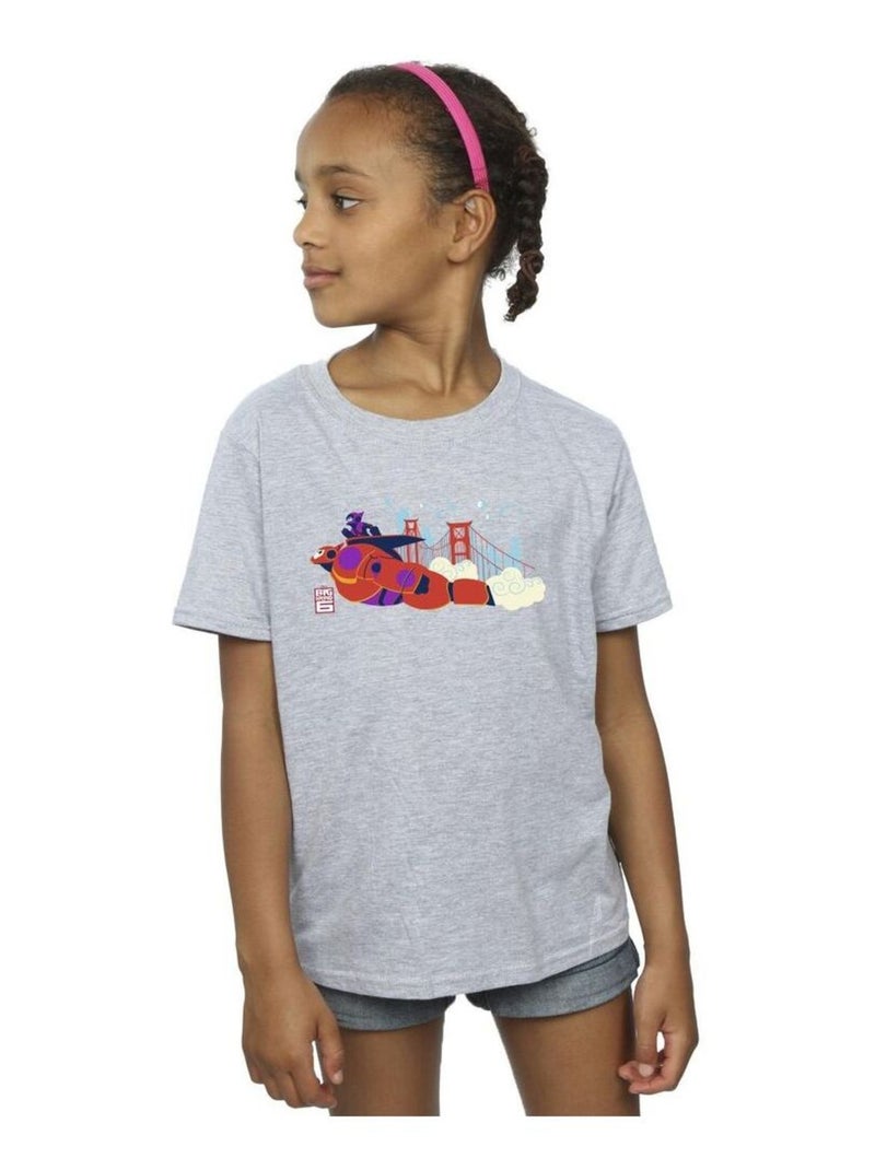 Disney - T-shirt BIG HERO Gris chiné - Kiabi