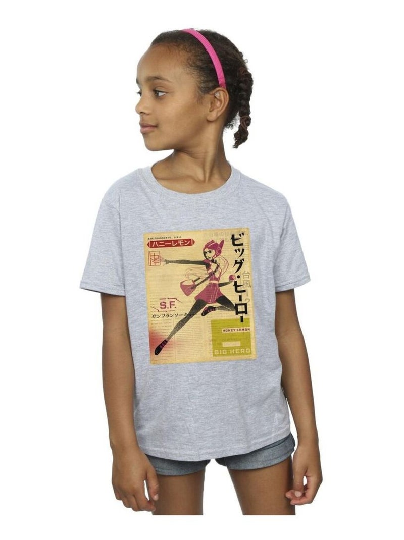 Disney - T-shirt BIG HERO Gris chiné - Kiabi