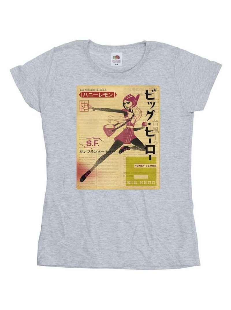 Disney - T-shirt BIG HERO Gris chiné - Kiabi